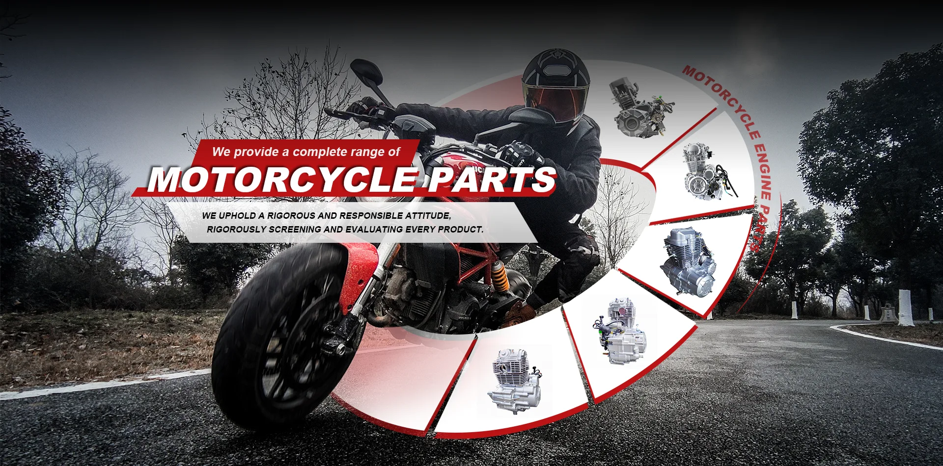 Vysoko kvalitné diely motocyklového motora