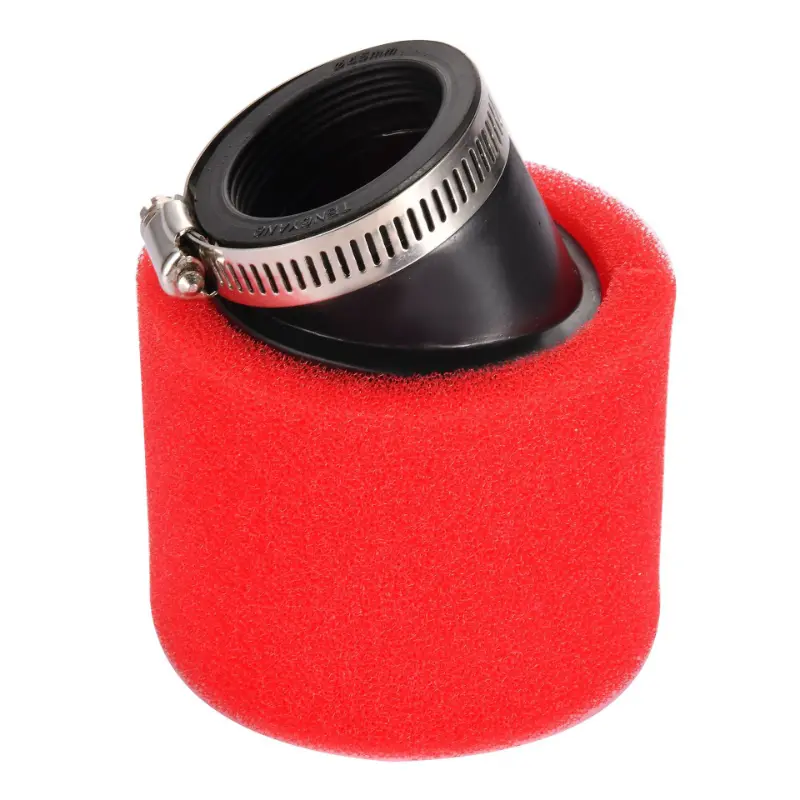 45 mm uhlový penový vzduchový filter červený pre motocykel ATV Dirt Bike