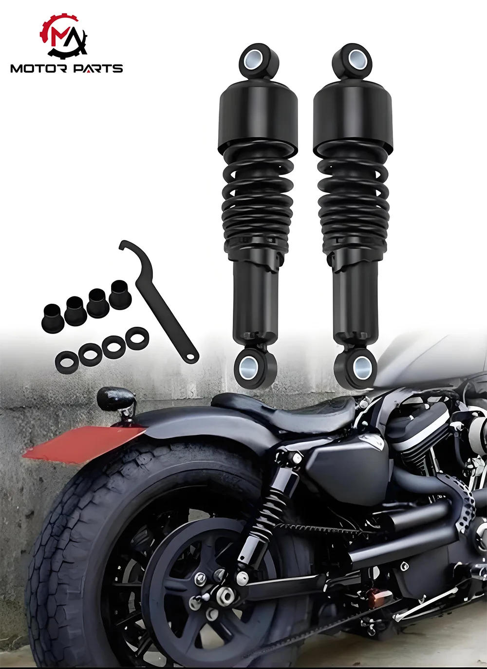 Motorcycle shock absorber system components